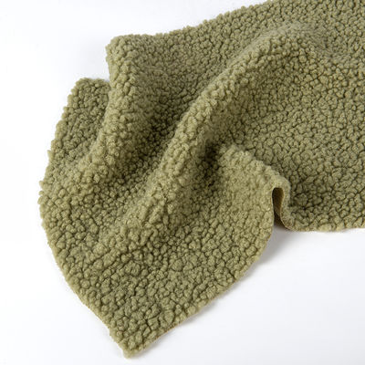 Stoffa di peluche di moda 300 grammi campione gratuito per 100% di poliestere riciclato Sherpa Teddy Stoffa