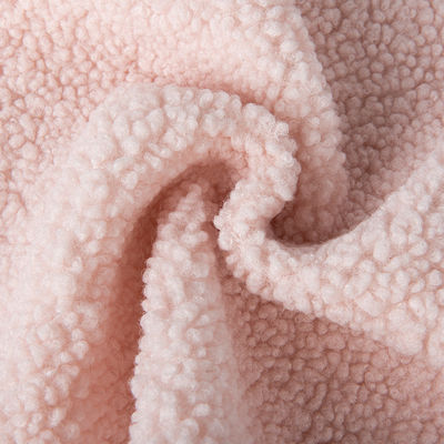Stoffa di peluche di moda 300 grammi campione gratuito per 100% di poliestere riciclato Sherpa Teddy Stoffa