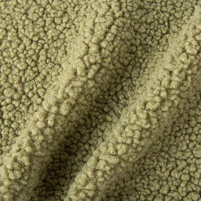 Stoffa di peluche di moda 300 grammi campione gratuito per 100% di poliestere riciclato Sherpa Teddy Stoffa