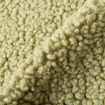 Stoffa di peluche di moda 300 grammi campione gratuito per 100% di poliestere riciclato Sherpa Teddy Stoffa