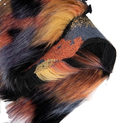 Tessuti di pelliccia artificiale Jacquard multicolore per abbigliamento di bellezza sexy e abbigliamento invernale