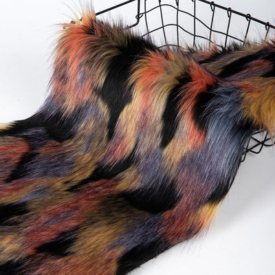 Tessuti di pelliccia artificiale Jacquard multicolore per abbigliamento di bellezza sexy e abbigliamento invernale