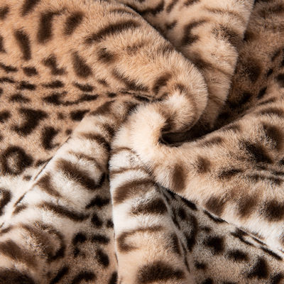 Stoffa di pelliccia di coniglio di peluche per cappotto sciarpa scarpe borsa di scarpe coperta in popolare stampa zebra