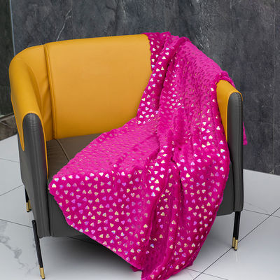 100% poliestere plaid style bronzatura argento PV plush tessuto di pelliccia finta per tessile domestico