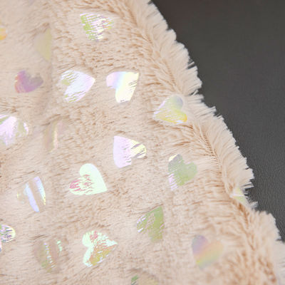 Borsa con modello spazzolato 100% poliestere argento PV Plush tessuto di pelliccia finta per tessile domestico