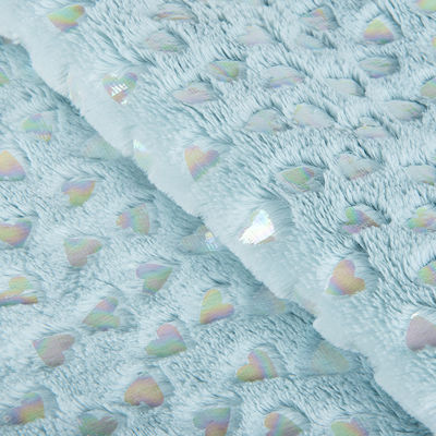 100% poliestere plaid style bronzatura argento PV plush tessuto di pelliccia finta per tessile domestico