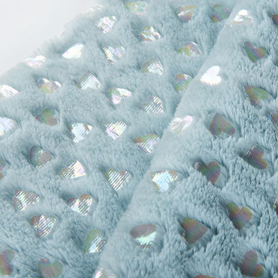 100% poliestere plaid style bronzatura argento PV plush tessuto di pelliccia finta per tessile domestico