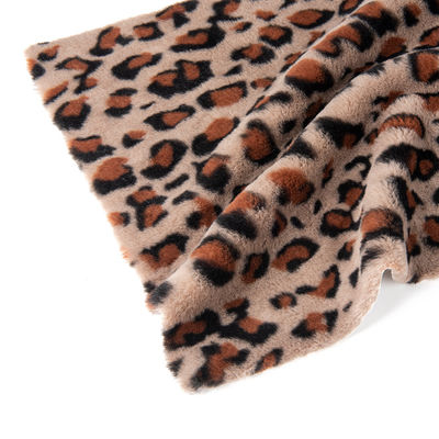 Tessuto di pelliccia di peluche per abbigliamento con modello personalizzato