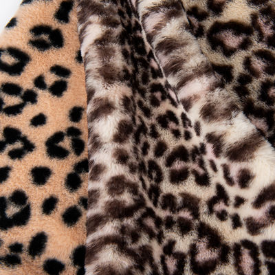 Tessuto di pelliccia di peluche per abbigliamento con modello personalizzato