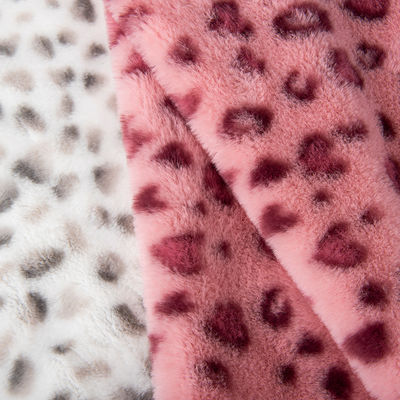 Tessuto di pelliccia di peluche per abbigliamento con modello personalizzato