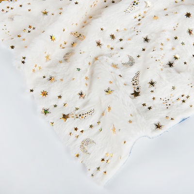 Modello spazzolato Sequins scintillanti Polyester PV Plush Tessuto per giocattoli morbidi e tessili per la casa 100% poliestere