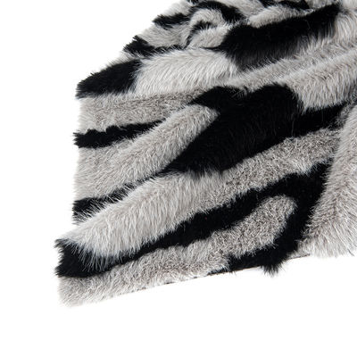 Tissu di cappotto da donna di peluche pelle lunga e bella pelliccia Jacquard pelliccia falsa per il contatto di densità artificiale