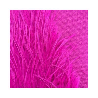 Collare di pelliccia finta in peluche a pila lunga con tecnici di supporto a maglia