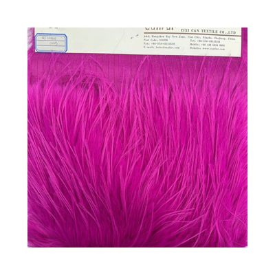 Collare di pelliccia finta in peluche a pila lunga con tecnici di supporto a maglia