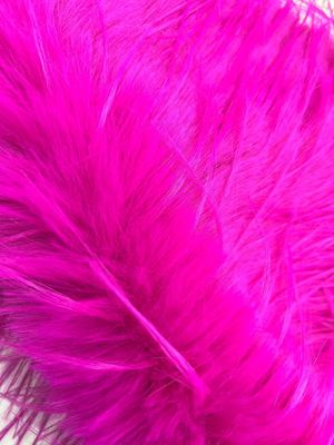 Collare di pelliccia finta in peluche a pila lunga con tecnici di supporto a maglia