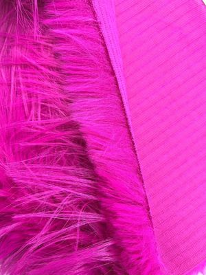 Collare di pelliccia finta in peluche a pila lunga con tecnici di supporto a maglia