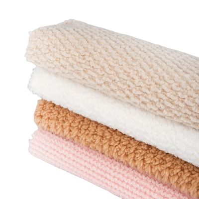100% poliestere a maglia morbida pelliccia di pelliccia Shu velvetino Mirco Sherpa tessuto leggero