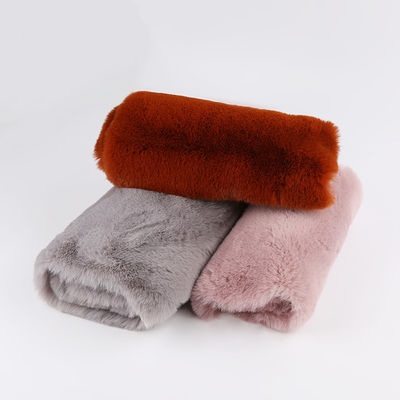 Tricot Polyester a maglia imitazione Tessuto di capelli di coniglio per abbigliamento invernale Sciarpa e cappotto
