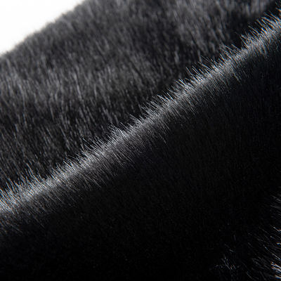 Densità di contatto Pelliccia corta Pelliccia finta 100% poliestere Materiale posteriore per disegno artificiale