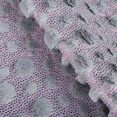 100% poliestere luccicante Sequin Stick PV Velvet Plush tessuto luccicante foglio d'oro 58/60 "larghezza