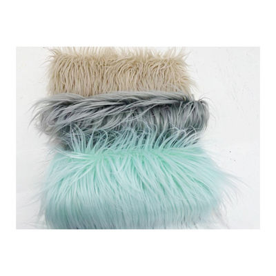 450gm tessuto di pelliccia falsa colorato stampato per tappeto a pila lunga tenda di peluche 65mm pelosa