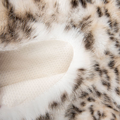 1050g/m Stampa animale Long Pile Fux Fur Fabric con Leopard Stampa Mink Fur