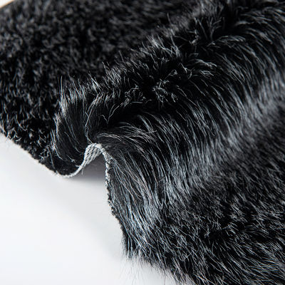 Materiale di schiena artificiale al 100% di arcilica Jacquard pelliccia lunga tessuto di pelliccia finta per indumenti