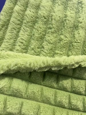 Tessuto a piastre a doppio lato di lana di flanello per coperte invernali Super Soft 100 Polyester