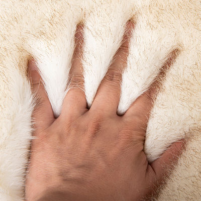 Peso elevato Tecnica di supporto a maglia di peluche Capelli lunghi Pile di pelliccia finta morbida per e tessuto