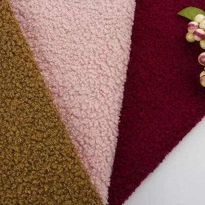 Tessuto di pelliccia da orsacchiotto per cappotto invernale Larghezza 58/60" Qualsiasi colore in PANTONE può essere fornito