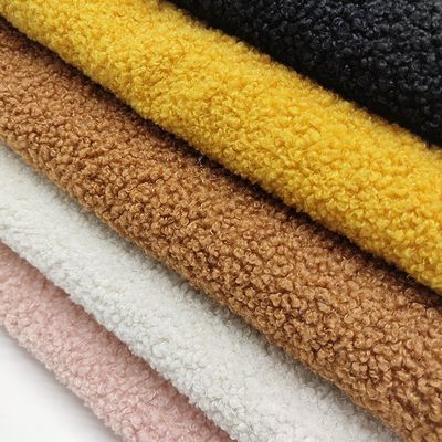 Tessuto di pelliccia da orsacchiotto per cappotto invernale Larghezza 58/60" Qualsiasi colore in PANTONE può essere fornito