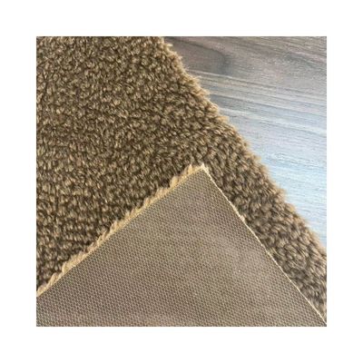 Tessuto artificiale morbido di pelliccia finta Sherpa Teddy con materiale anteriore 100% poliestere