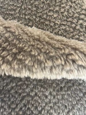 Tessuto artificiale morbido di pelliccia finta Sherpa Teddy con materiale anteriore 100% poliestere