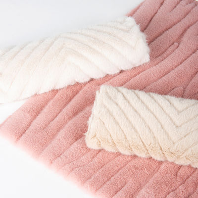 Larghezza 58/60 "Colore personalizzato 100% poliestere spazzolato tessuto di pelliccia finta tessuto di peluche campione gratuito