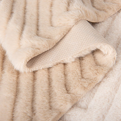 Larghezza 58/60 "Colore personalizzato 100% poliestere spazzolato tessuto di pelliccia finta tessuto di peluche campione gratuito