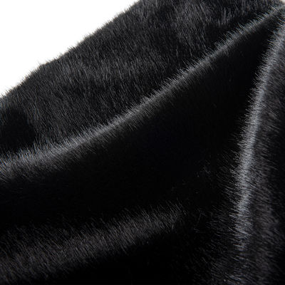 Colorazione resistente Grado 4-5 Tessuto di pelliccia finta nera per maglioni e abbigliamento invernale da donna