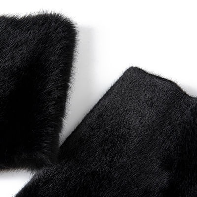Colorazione resistente Grado 4-5 Tessuto di pelliccia finta nera per maglioni e abbigliamento invernale da donna