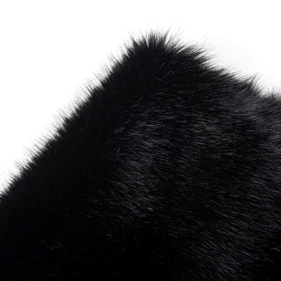 Colorazione resistente Grado 4-5 Tessuto di pelliccia finta nera per maglioni e abbigliamento invernale da donna