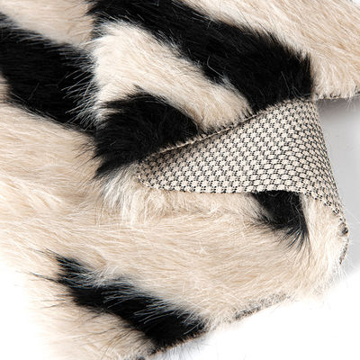 58/60" larghezza Jacquard tessuto artificiale di pelliccia falsa per cappotto 100% acrilico materiale anteriore